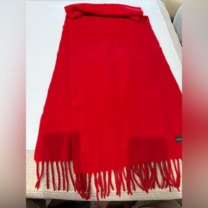 Banana Republic Lambswool Made in Italy Red  Scarf #valentines